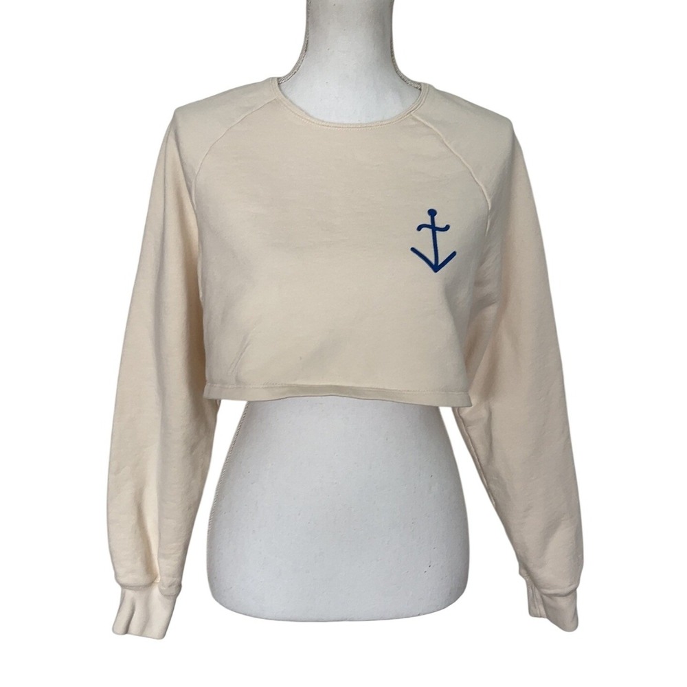 La Paz Cropped Sweatshirt - La Paz Paris Design with triangle - Size Small
